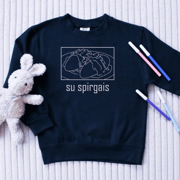 Cepelinai su spirgais - vaikiškas megztinis
