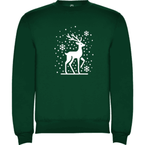 Kalėdinis elnias sniege - megztinis