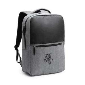 Perdirbto poliestero kuprinė su PU odos detalėmis - Vytis